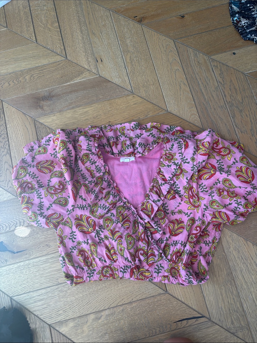 Pink Floral Ruffle Rahi Mini Dress - Picture 4 of 4